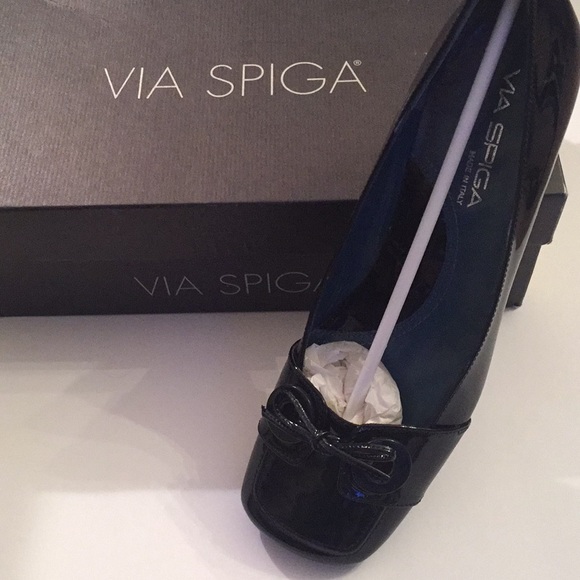 NEW!   VIA SPIGA BLACK PATENT SHOES ❤️ - Picture 3 of 8